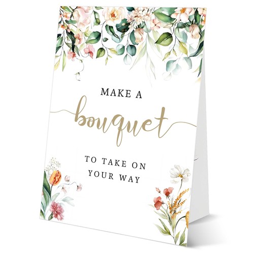 Flower bar sign wedding make - sign,