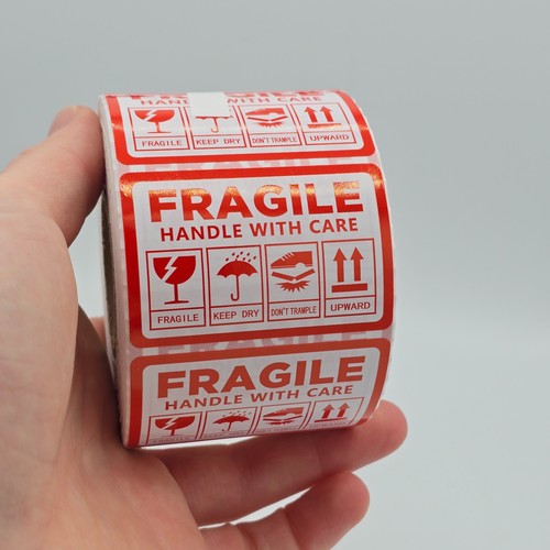 Fragile glass stickers - fragile,