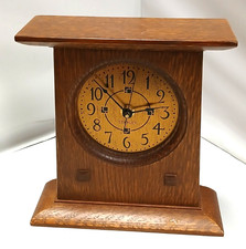 Stickley Oak Prairie Mantle Clock 89-84 #35 Oct. 26, 2000,  Works!