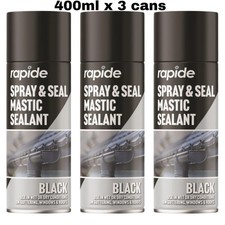 3 x 400ml BLACK MASTIC SEALANT Waterproof Leak Stop Spray Seal Gutter Roof Pipes