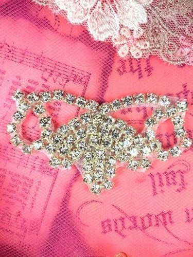 Rhinestone applique tiara - rhinestone,