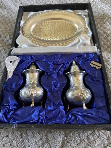 Epns vintage silver plate salt - epns,