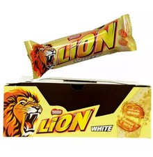 NESTLE LION WHITE CHOCOLATE BARS 40X42g FULL BOX + Tracking Delivery
