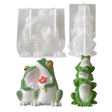 1x Cute Frog Silicone Mold 3D