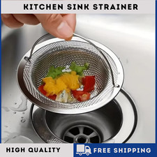 Premium Kitchen Sink Strainer Replacement Waste Plug Basin Drain Filter Steel UK