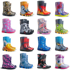 BOYS GIRLS KIDS CHILDREN WELLINGTON BOOTS WELLIES RAINY BOOTS UK SIZE 4 -2.5