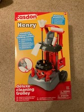 Casdon Deluxe Henry Cleaning Trolley Little Helper Kids hoover toy boxed new