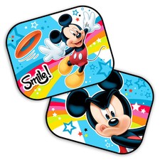 Pack of 2 Genuine Disney Mickey Car Window Sun Shade Visor Mesh Kids Children 13