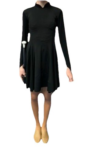 Black military girls baton - black,