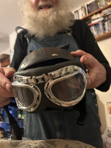 Vintage motorcycle helmet - motorcycle, and