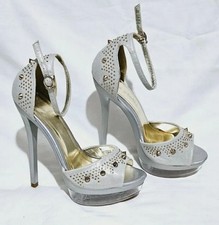 STATEMENT Studded Sexy PLATFORM Stilletto Heels Stripper Evening Wedding NEW UK5