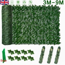 9M Artificial Hedge Ivy Leaf Garden Fence Wall Privacy Balcony Screening Trellis