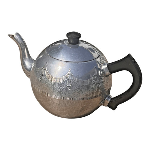 Vintage swan aluminium teapot - aluminium,