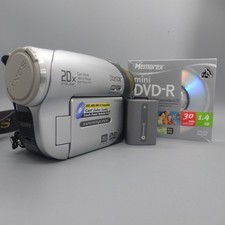 Sony Handycam DCR-DVD92E Handheld DVD-RW Camcorder Silver Tested
