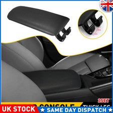 2x For Audi A4 B6 B7 2002-2006 Black Vehicle Center Console Armrest Cover Lid UK