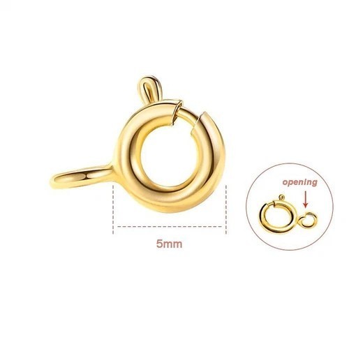 9ct gold open - open, bolt