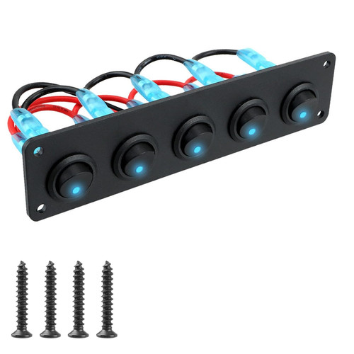 Gang rocker switch - 5, panel