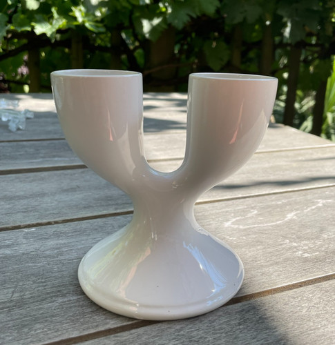 Vintage white ceramic twin - white,
