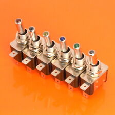 12V Illuminated LED ON-OFF SPST 2 Position Toggle Switch Rally Boat Car Race