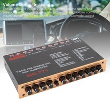 1-7 Band Car Graphic Equalizer Pre Amp Car Graphic Equalizer Adjustable