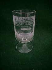 QUEEN MARY CLUB RUMMER ETCHED ENGRAVED GLASS ~ ACAPULCO 1985