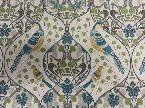 Linen fabric liberty birds - fabric,