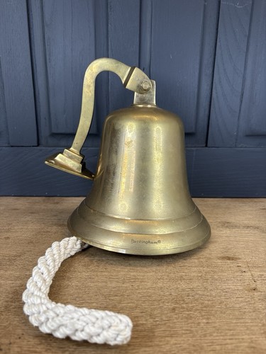 Solid brass large ship - solid, bell