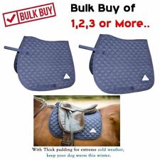 Diamond Saddlecloth Quilted Saddle Pads Numnah Jumping Navy Shetland Set Buy