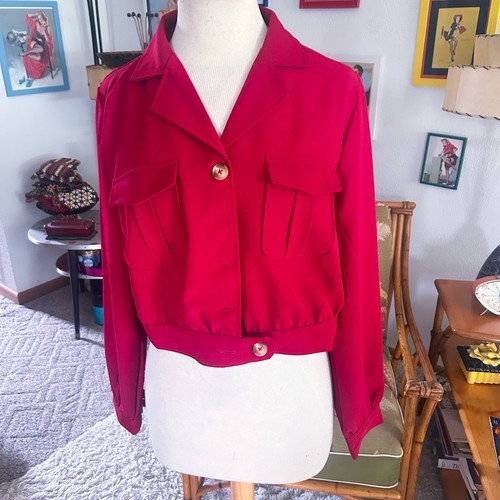 Retro jacket dark red l - |,