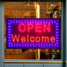 Large Bright Flashing LED OPEN