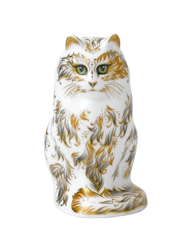 Royal crown derby fifi - crown, cat