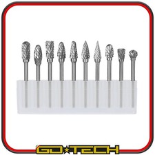 10 PUNTE FRESE in METALLO DURO AL CARBURO DI TUNGSTENO Gambo 3 mm PROFESSIONALI