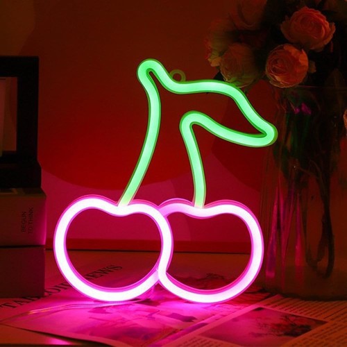 Cherry neon light sign - cherry,
