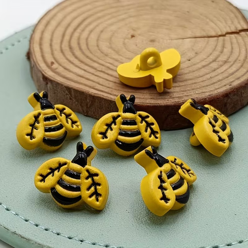 Cute yellow black bees - black, /