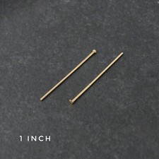 9ct Gold Solid HEAD PINS 1", 1.5", 2" - wholesale jewellery findings