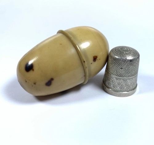Antique tagua nut sewing - antique,