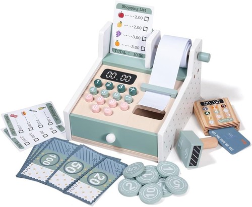 Kids cash register toy - cash, w/