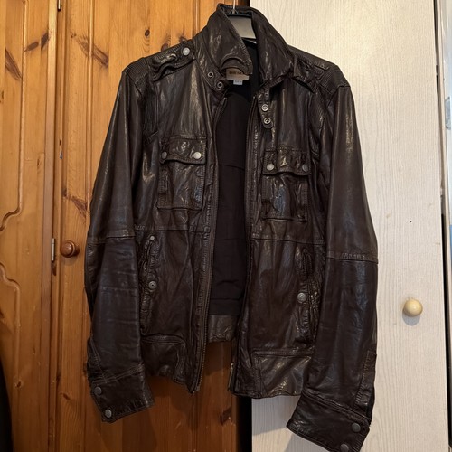 Diesel men leather biker - leather,