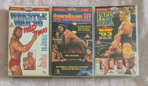 Wcw vhs video tapes - wcw,