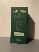 Jameson Triple Distilled Irish Whiskey 18 years Green Box w/ Wooden Base