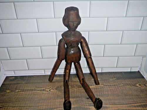 Vintage folk art hand - folk, carved