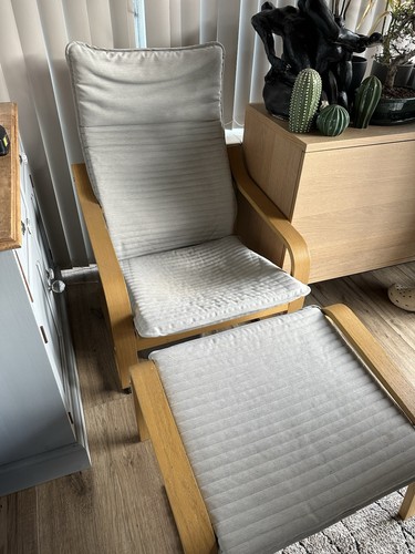 Ikea poang chair and - ikea, footstool