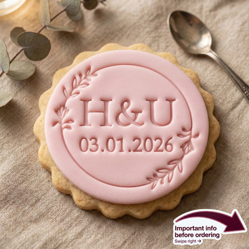 Wedding monogram cookie - wedding,