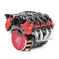 LS7 V8 Simulate Engine Motor Cooling Fans Radiator Kit 1/10 RC Crawler  Silver