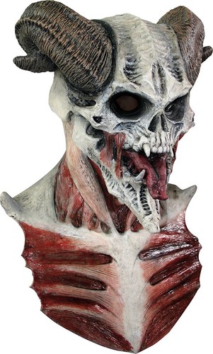 Goat horned devil skull - head, &