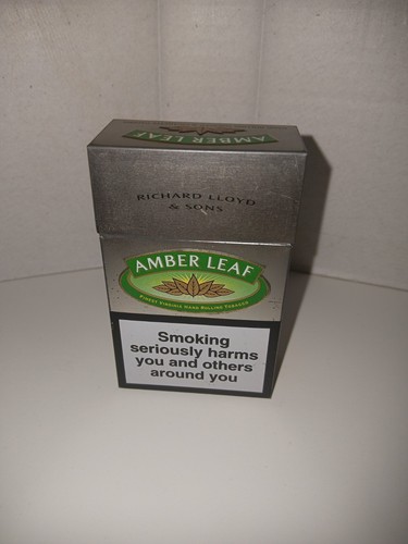 Amber leaf metal cigarette - amber,