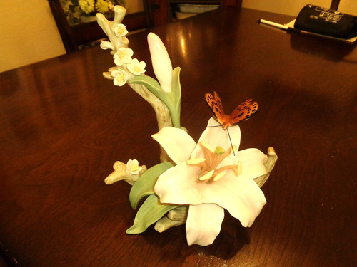 Gorgeous ceramic pink lily - gorgeous,