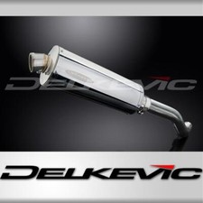 VFR800F HONDA 1998-01 HI LEVEL 350mm OVAL STAINLESS BSAU SILENCER EXHAUST KIT