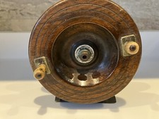 EARLY WOODEN  & BRASS FISH