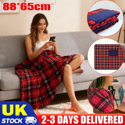 Electric heated throw over - throw,